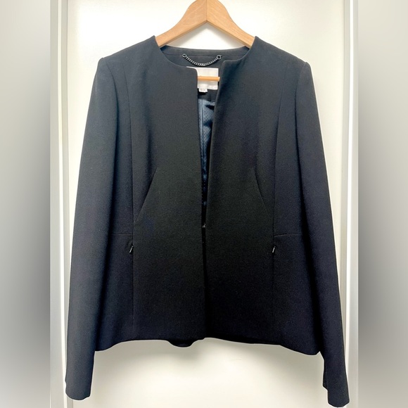 LK Bennett Black Crepe Blazer - Picture 1 of 5